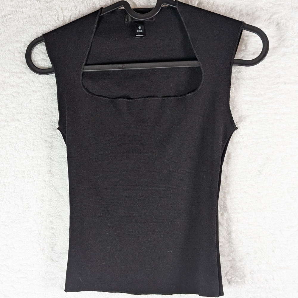 270-Aqua‎ Black Sleeveless Tank Top